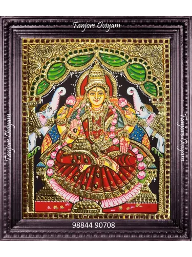 Authentic Gajalakshmi Tanjore painting